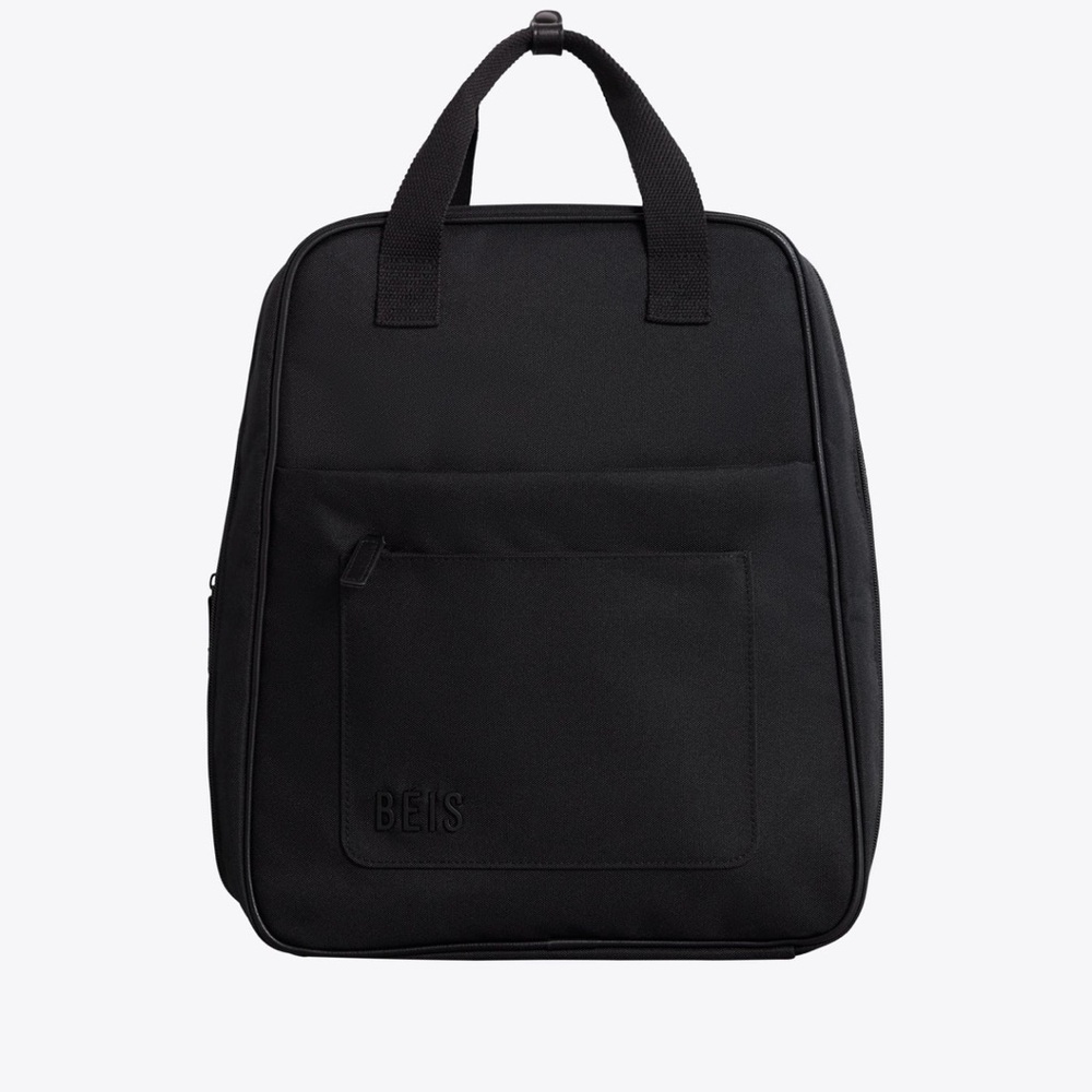 Beis Expandable Backpack in Black NWT